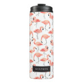 Personalisiert | Flamingo-Party Thermosbecher (Vorderseite)