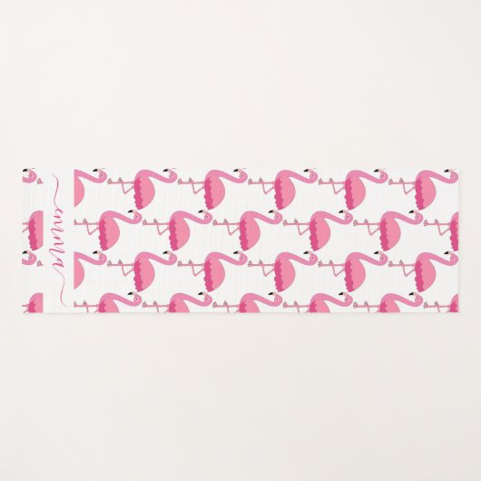 Personalisiert Flamingo Pattern Yoga Mat Yogamatte (Vorderseite (Horizontal))