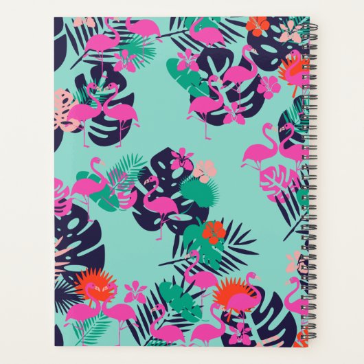 Personalisiert-Flamingo-Planer-Notebook Planer (Rückseite)