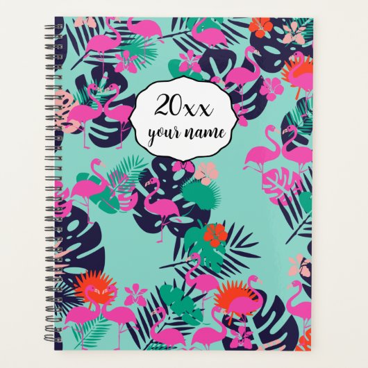 Personalisiert-Flamingo-Planer-Notebook Planer (Vorderseite)