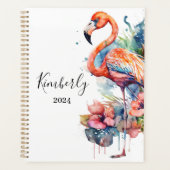 Personalisiert Flamingo Planner Planer (Vorderseite)