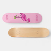 Personalisiert Flamingo Skateboard (Horizontal)