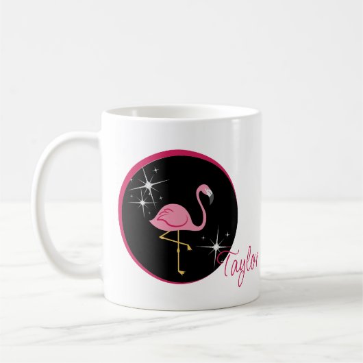 Personalisiert Flamingo Tasse (Links)