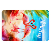 Personalisiert Flamingo Themed Magnet (Horizontal)