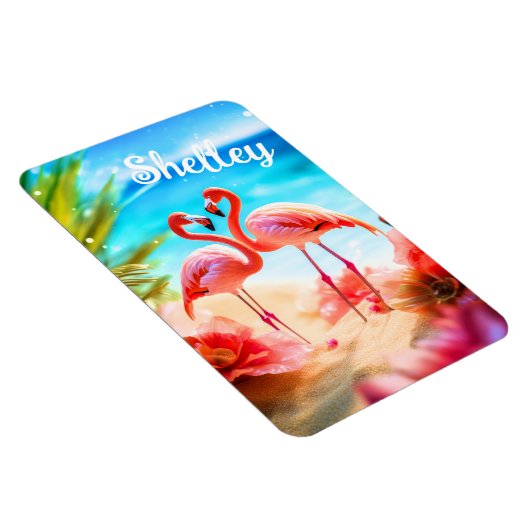 Personalisiert Flamingo Themed Magnet (Rechte Seite)