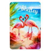 Personalisiert Flamingo Themed Magnet (Vertikal)