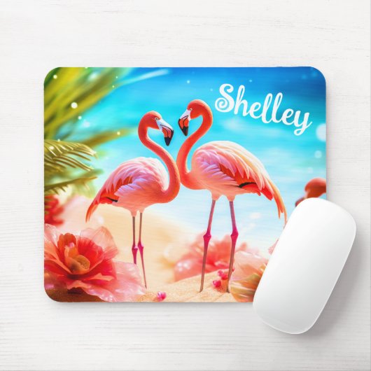 Personalisiert Flamingo Themed Mouse Pad Mousepad (Mit Mouse)