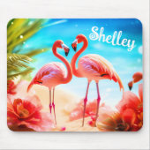 Personalisiert Flamingo Themed Mouse Pad Mousepad (Vorne)