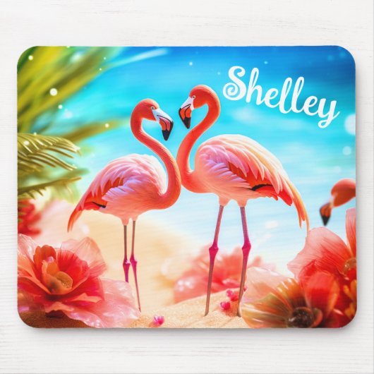 Personalisiert Flamingo Themed Mouse Pad Mousepad (Vorne)