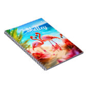Personalisiert Flamingo Themed Notebook Notizblock (Rechte Seite)