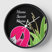 Personalisiert Flamingo Uhr (Vorderseite)