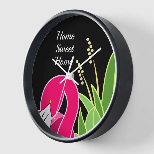 Personalisiert Flamingo Uhr (Winkel)