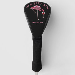 Personalisiert Flamingo Wein Drinker Sportgeschenk Golf Headcover