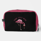 Personalisiert Flamingo Wine Drinker Gag Waschbeutel (Vorderseite)