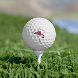 Personalisiert Flamingo Wine Drinker Neue Geschenk Golfball