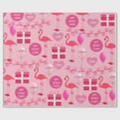 Personalisiert Flamingos Birthday Geschenkpapier (Flach)