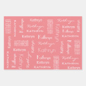 Personalisiert Flamingos Geschenkpapier Set (Vorderseite 3)