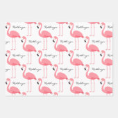 Personalisiert Flamingos Geschenkpapier Set (Vorderseite)