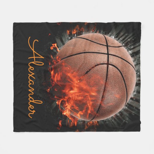 Personalisiert Flammkugel Fleecedecke (Vorderseite (Horizontal))