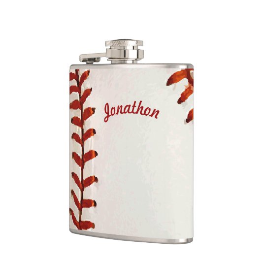 Personalisiert Flask Baseball Flachmann (Links)