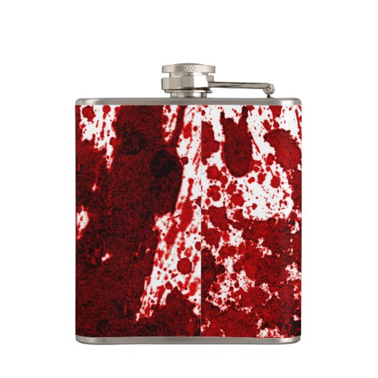 Personalisiert Flask Blood Spritzer Vampire Gothic Flachmann (Rückseite)