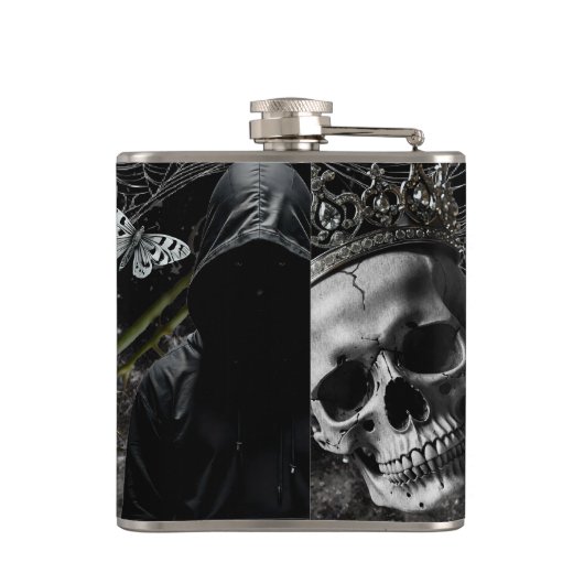 Personalisiert Flask Haunting Adeline Zade Meadows Flachmann (Rückseite)