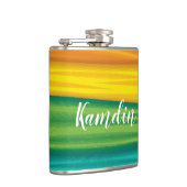 Personalisiert Flask lgbtq Regenbogenflagge Lesbia Flachmann (Rechts)