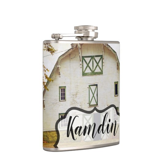 Personalisiert Flask Sunset Barland Rustikales Fie Flachmann (Rechts)