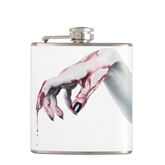 Personalisiert Flask zombie Blut Tropfen vampire G Flachmann (Vorderseite)