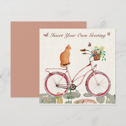 Personalisiert Flat Card Chat à Vélo (Vorne/Hinten)