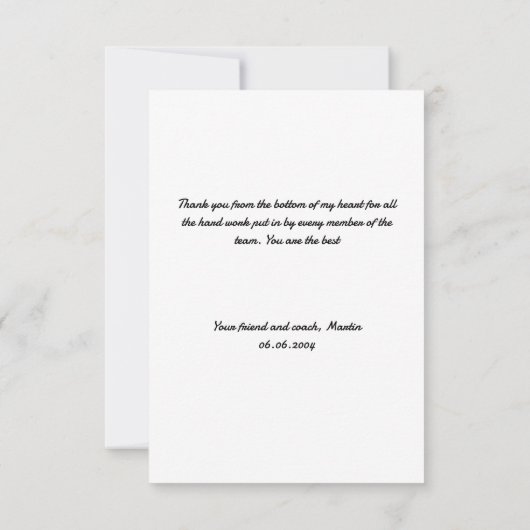 Personalisiert Flat Dankeschön-Karte mit Ninja-Bil Dankeskarte (Rückseite)