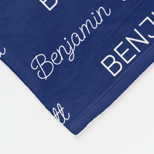 Personalisiert Fleecedecke (Ecke)