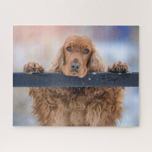 Personalisiert Flöffy Brown Cocker Spanischer Hund Puzzle