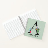 Personalisiert floral Alphabet A Monogram Notebook Notizblock (Innenseite)