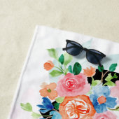 Personalisiert Floral Anchor Bachelorette Bridesma Strandtuch (Beispiel)