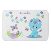 Personalisiert Floral Baby Dinosaurier Badematte (Vorderseite)