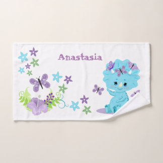 Personalisiert Floral Baby Dinosaurier Handtuch