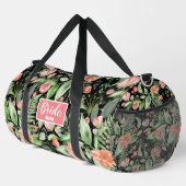 Personalisiert Floral Bachelorette Bride Duffle Bag (Rechte Ecke)