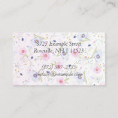 Personalisiert "Floral Bloom" (amerikanisch) Visitenkarte (Rückseite)