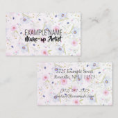 Personalisiert "Floral Bloom" (amerikanisch) Visitenkarte (Vorne/Hinten)