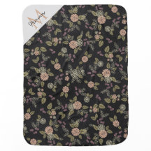 Personalisiert Floral Boho Baby Girl Blanket