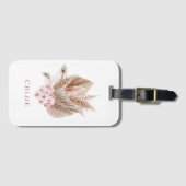 Personalisiert Floral Boho Wildblume Gepäckanhänger (Vorderseite (Horizontal))