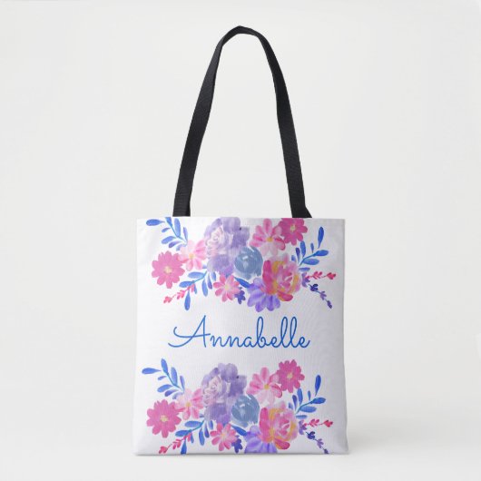 Personalisiert Floral Bouquet Tasche (Vorderseite)