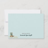 Personalisiert Floral Cactus Boots Theme Vielen Da Dankeskarte (Rückseite)