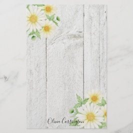 Personalisiert Floral Daisies Briefpapier