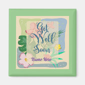 Personalisiert Floral Get Well Magnet (Vorne)