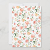 Personalisiert Floral Medley Brautparty Bingo (Rückseite)