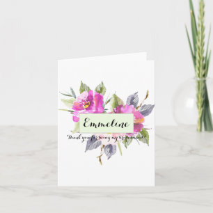 Personalisiert Floral Vielen Dank, Bridesmaid Dankeskarte