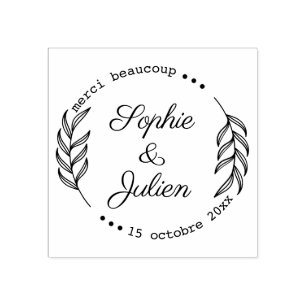 Personalisiert, Florale, Dankbarkeit Gummistempel