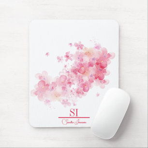 Personalisiert florale Monogramm Mousepad Personal